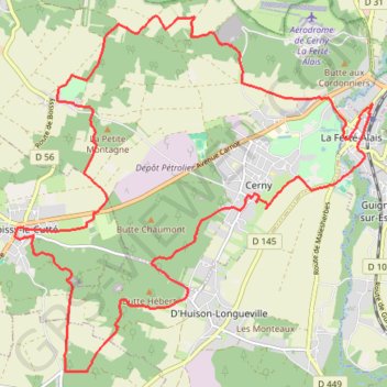 Itinéraire LA FERTE ALAIS BOISSY LE CUTTE, distance, dénivelé, altitude, carte, profil, trace GPS