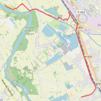 Itinéraire Itinéraire de Saint-Jory à Ondes, distance, dénivelé, altitude, carte, profil, trace GPS