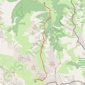 Itinéraire Refuge Agnel - La Monta (Tour du Queyras), distance, dénivelé, altitude, carte, profil, trace GPS