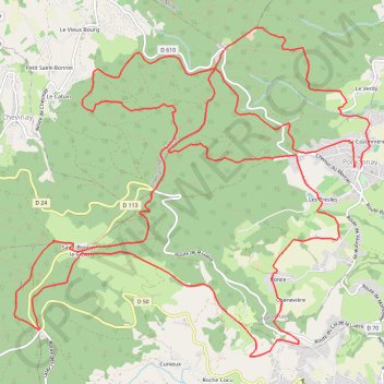 Itinéraire Les meilleures DH secrètes de Pollionnay, distance, dénivelé, altitude, carte, profil, trace GPS