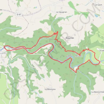Itinéraire De Prévinquières à Mirabel, distance, dénivelé, altitude, carte, profil, trace GPS