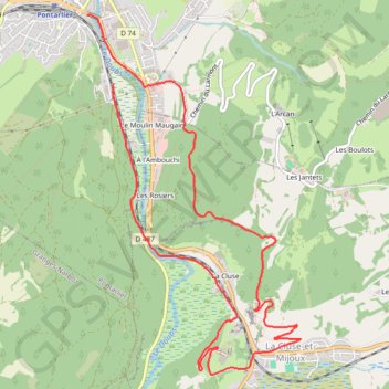 Itinéraire Boucle des 2 forts depuis Pontarlier, distance, dénivelé, altitude, carte, profil, trace GPS
