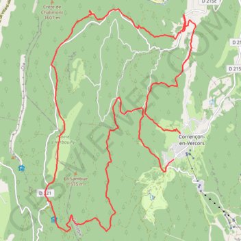Itinéraire La Royale - Bois Barbu, distance, dénivelé, altitude, carte, profil, trace GPS