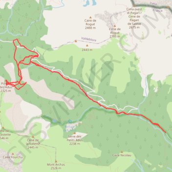 Itinéraire Pointe des Adus, distance, dénivelé, altitude, carte, profil, trace GPS