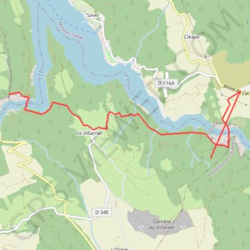 Itinéraire Lac de monteynard, distance, dénivelé, altitude, carte, profil, trace GPS