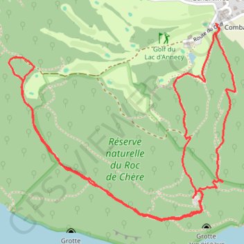 Itinéraire Roc de Chère, distance, dénivelé, altitude, carte, profil, trace GPS