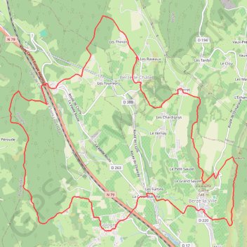 Itinéraire Circuit Berzé le Châtel, distance, dénivelé, altitude, carte, profil, trace GPS