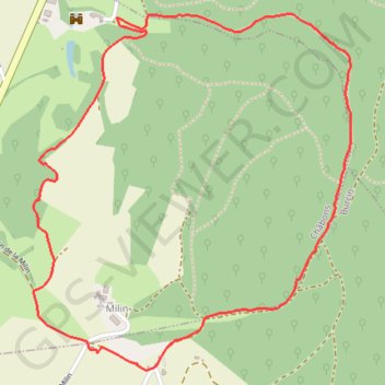 Itinéraire Chapelle Notre-Dame-de-Milin en circuit depuis le Château de Pupetières, distance, dénivelé, altitude, carte, profil, trace GPS