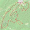 Itinéraire VILLESPASSANS, l'étang, chapelle Ste Foi, défilé de Marie Close, Bout du monde- 17,9km- 520m (Sabine 02 02 21), distance, dénivelé, altitude, carte, profil, trace GPS