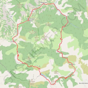 Itinéraire Col des Garcins, distance, dénivelé, altitude, carte, profil, trace GPS