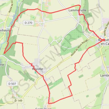 Itinéraire Les Mesnils, distance, dénivelé, altitude, carte, profil, trace GPS