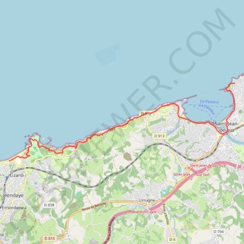 Itinéraire Saint Jean de Luz Hendaye, distance, dénivelé, altitude, carte, profil, trace GPS