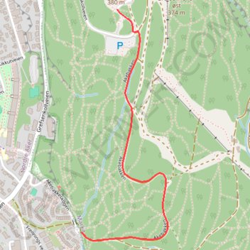Itinéraire Grefsenkollen, distance, dénivelé, altitude, carte, profil, trace GPS