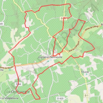 Itinéraire VTT Lignières, distance, dénivelé, altitude, carte, profil, trace GPS