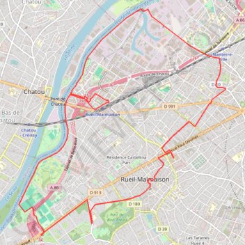 Itinéraire De l'Imperatrice aux Impressionnistes, distance, dénivelé, altitude, carte, profil, trace GPS