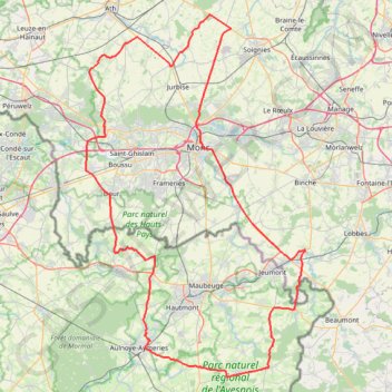 Itinéraire Boucle Horrues à Solre-le-Château (167 Kms), distance, dénivelé, altitude, carte, profil, trace GPS