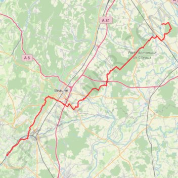 Itinéraire Bourges (18) - Breurey-lès-Faverney (70) - De Dennevy à Echigey, distance, dénivelé, altitude, carte, profil, trace GPS