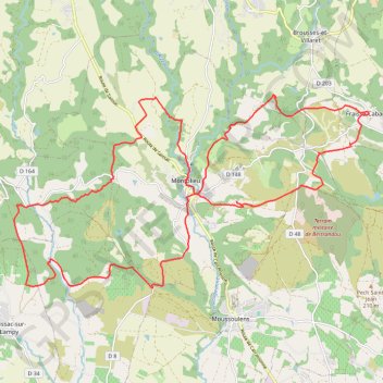 Itinéraire Fraysse-Montolieu, distance, dénivelé, altitude, carte, profil, trace GPS
