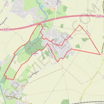 Itinéraire Les Voyettes du Val de Marque - Gruson, distance, dénivelé, altitude, carte, profil, trace GPS