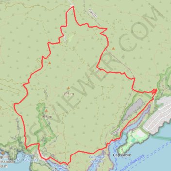 Itinéraire Calanques - Envau - Port-Pin - Port-Miou, distance, dénivelé, altitude, carte, profil, trace GPS
