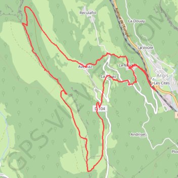 Itinéraire Argis (01), distance, dénivelé, altitude, carte, profil, trace GPS