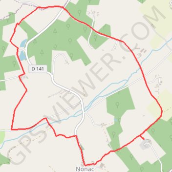 Itinéraire 1 nonac nord, distance, dénivelé, altitude, carte, profil, trace GPS