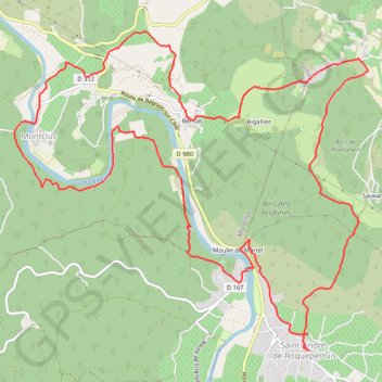 Itinéraire Saint-André-de-Roquepertuis, distance, dénivelé, altitude, carte, profil, trace GPS