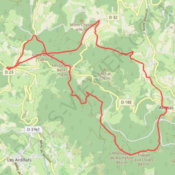 Itinéraire Crie-Rochefort-Crie 20Km, distance, dénivelé, altitude, carte, profil, trace GPS