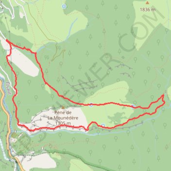Itinéraire Boucle du chemin de La Mature et du col d'Arras, distance, dénivelé, altitude, carte, profil, trace GPS