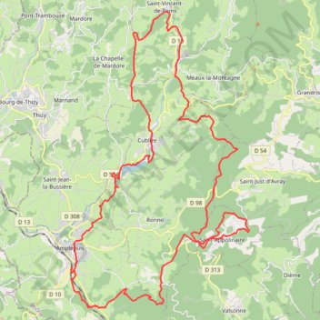 Itinéraire Ampl'Rando d'automne - Amplepuis, distance, dénivelé, altitude, carte, profil, trace GPS