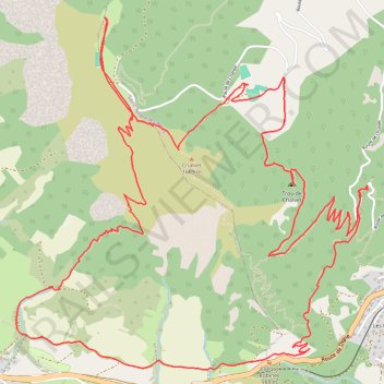 Itinéraire Chalvet et Cougulet 15km 850m, distance, dénivelé, altitude, carte, profil, trace GPS